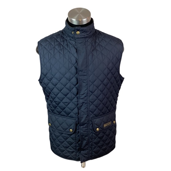 Belstaff Reversible Mens XL Quilted Snap Front Vest Navy - Picture 5 of 16